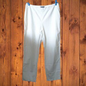 Piazza Sempione Audrey Pants White Size IT 48 Classic Neutral Minimalist